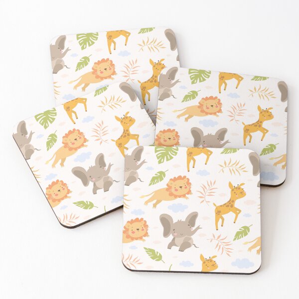 Item preview, Jungle animals - Pattern with lion, elephant and giraffe designed and sold by Sampik.