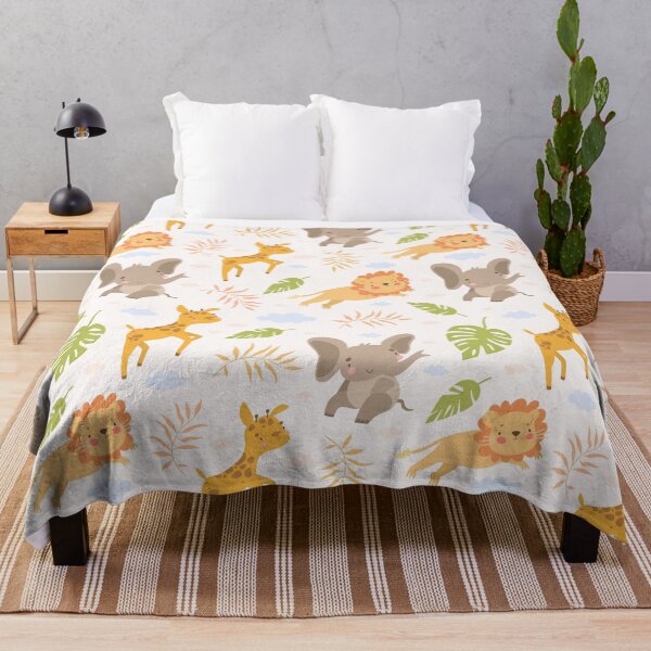 Item preview, Jungle animals - Pattern with lion, elephant and giraffe designed and sold by Sampik.
