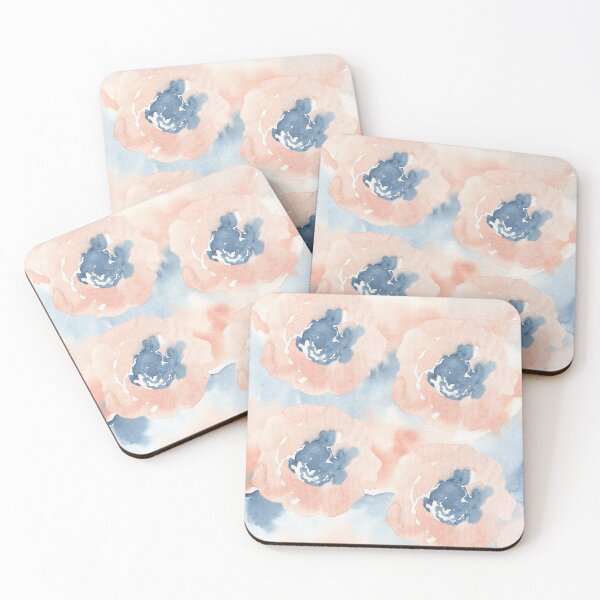Item preview,  Pastel pinks and blues - watercolours - pattern designed and sold by JellyBeenzz.