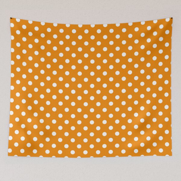 Item preview, Tangerine with White Polka Dots designed and sold by WearURColors.