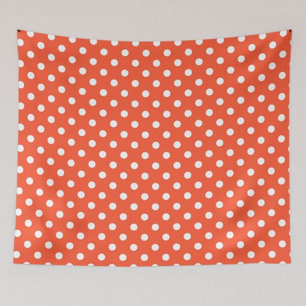 Item preview, Portland Orange with White Polka Dots designed and sold by WearURColors.
