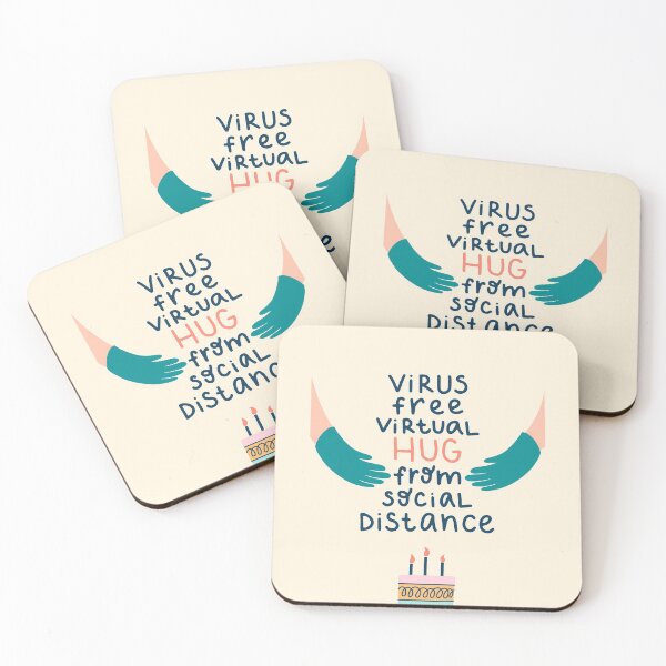 Item preview, Virus free virtual hug from social distance. Happy Quarantined Birthday designed and sold by DesignTribe.