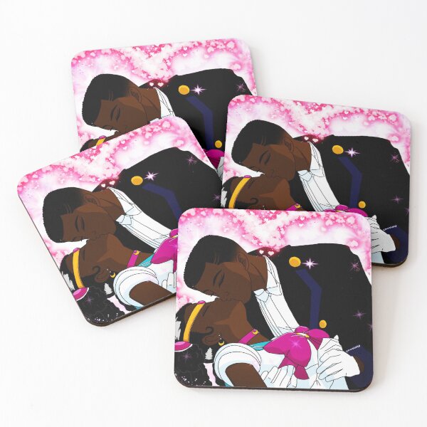 Item preview, Blackified sailor moon and tuxedo mask designed and sold by MrsFryzArt.