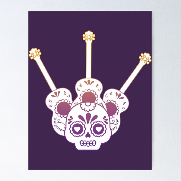 Item preview, Sugar Skull Guitar designed and sold by rcarr1980.