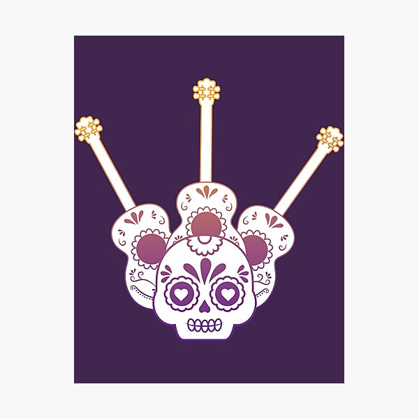 Item preview, Sugar Skull Guitar designed and sold by rcarr1980.