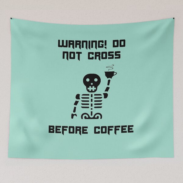 Item preview, Do Not Cross Before Coffee Funny Halloween designed and sold by Shujii.