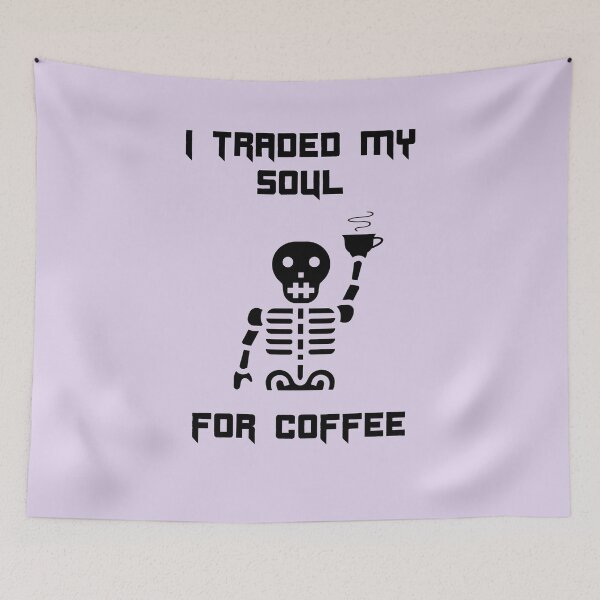 Item preview, I Traded my Soul for Coffee Halloween Funny designed and sold by Shujii.