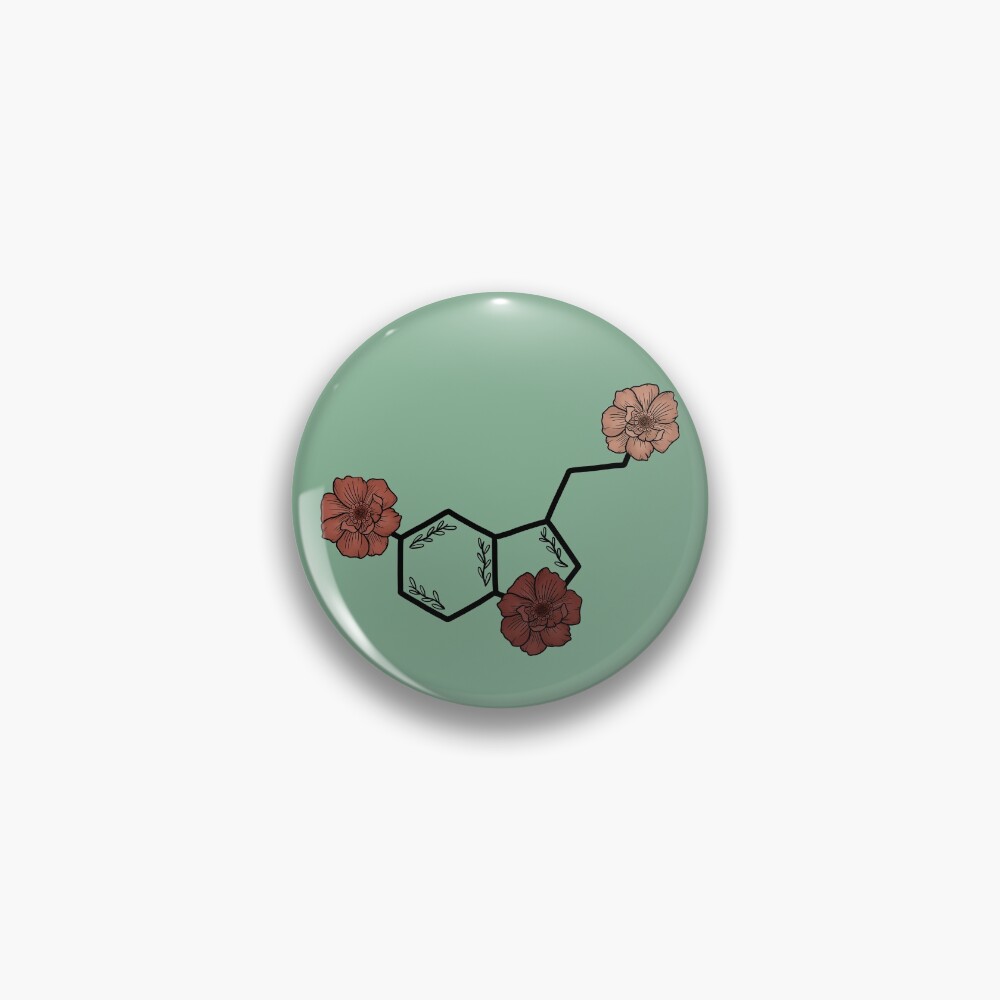 floral serotonin structure pin for sale by thebangs  redbubble floral serotonin structure pin for sale by thebangs  redbubble