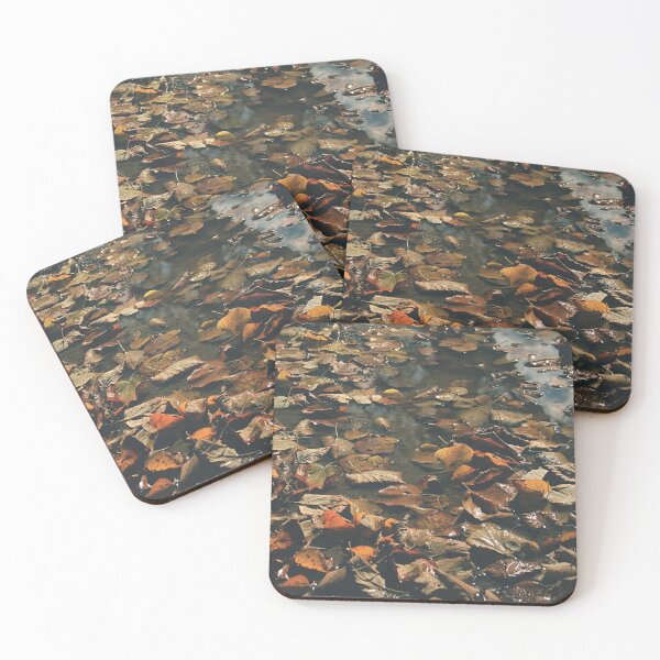 Item preview, Autumn leaves in a puddle - photography designed and sold by greatnorris.