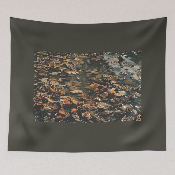 Item preview, Autumn leaves in a puddle - photography designed and sold by greatnorris.
