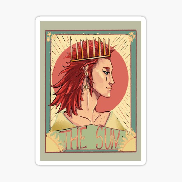 Vista previa del artículo con la obra «Carta del Tarot Axel Sun», diseñado y vendido por QarrotCake.