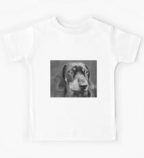 Portrait of a daschund Kids Tee