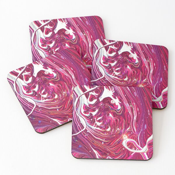 Item preview, Burgundy Rainbow Ring acrylic abstract painting designed and sold by Color Splash Gallery.