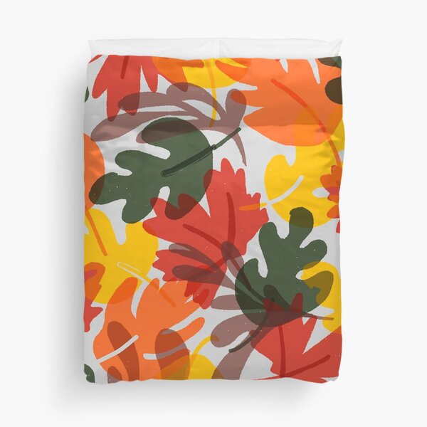 Hojas de otoño | Diseño de patrón de otoño Funda nórdica