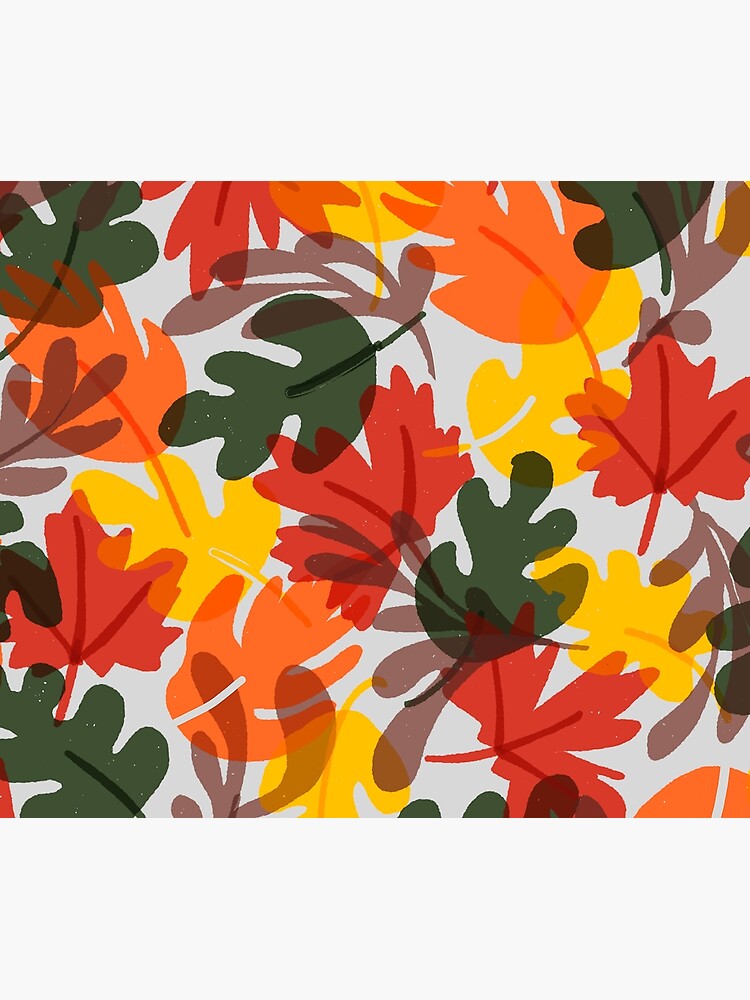 Imagen 2 de 2, Funda nórdica con la obra Hojas de otoño | Diseño de patrón de otoño, diseñada y vendida por CovoStudio.