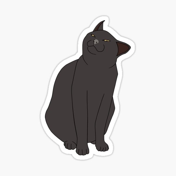 Smug Cat Meme Face - Cat - Sticker