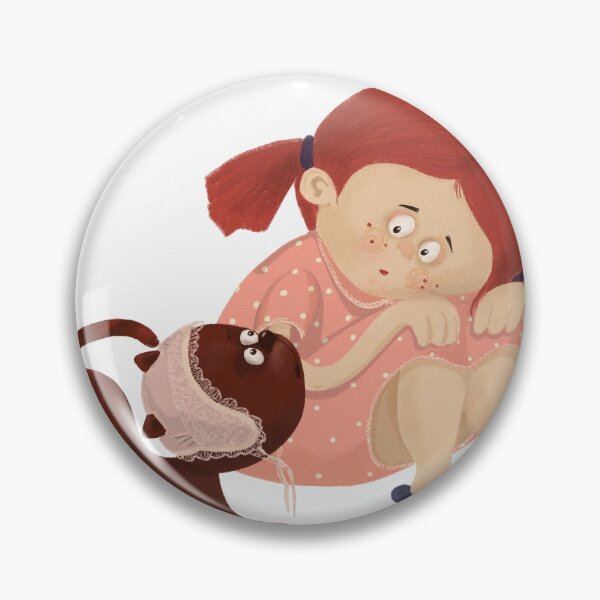Item preview, Mia with her cat Muffy . Illustration  designed and sold by MiaAveeta.