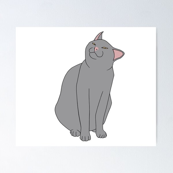 Item preview, SMUG GREY CAT MEME designed and sold by gin3art.