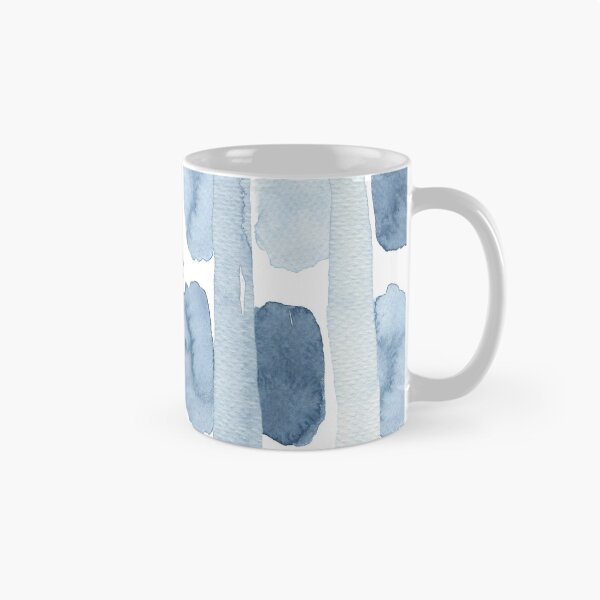 Item preview, Pastel blue watercolour pattern - lines and blobs designed and sold by JellyBeenzz.