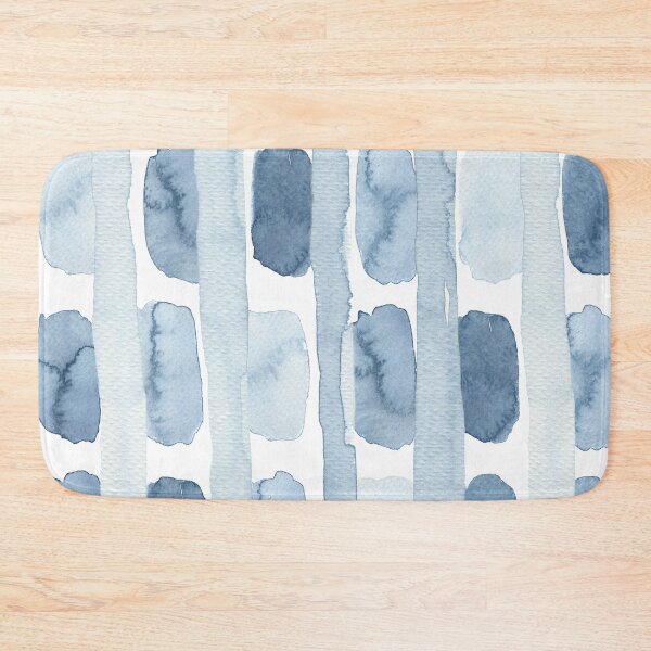Item preview, Pastel blue watercolour pattern - lines and blobs designed and sold by JellyBeenzz.