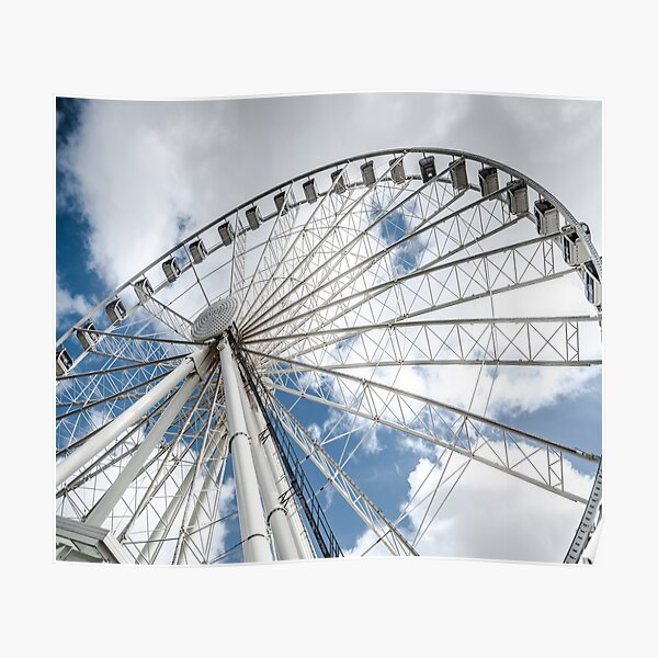 The Wheels In The Sky Keep On Turning "The Ferris Wheel in The Sky Keeps on Turning" Poster by JLPhotographer