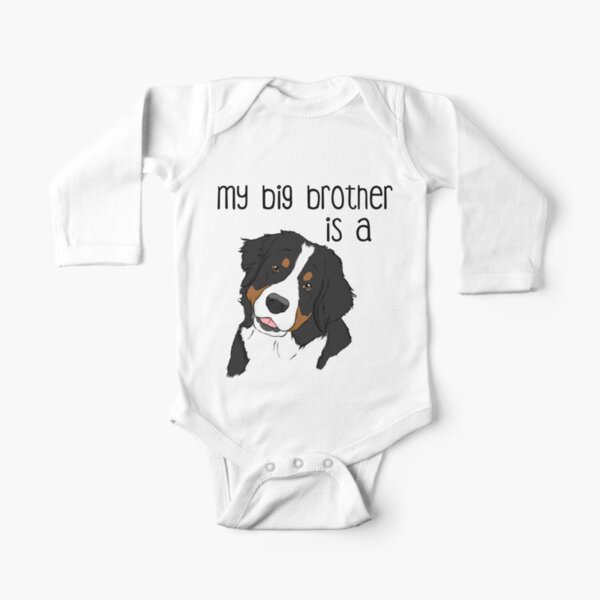 My Big Brother - Bernese Mt. Dog Long Sleeve Baby One-Piece