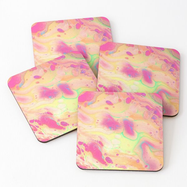 Artikelvorschau, Abstraktes Gemälde des Regenbogengoldacryls entworfen und verkauft von Color Splash Gallery.