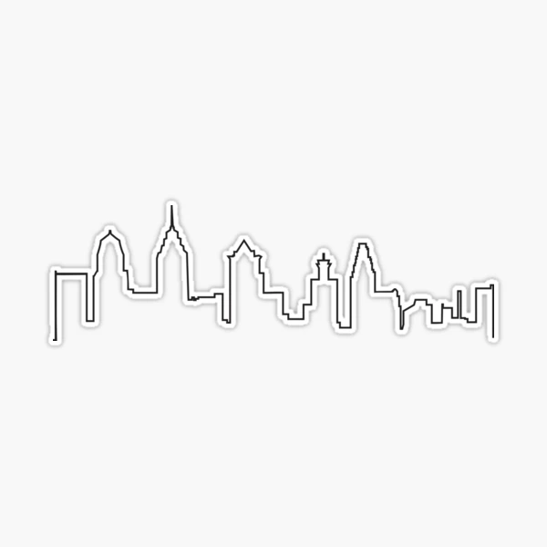 Philly Skyline Sticker for Sale by michellegriff90