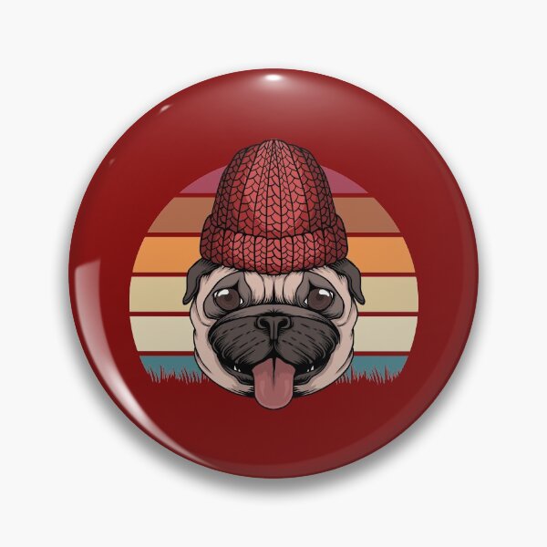 Item preview, Pug dog with retro background designed and sold by kalud-zoldyck.