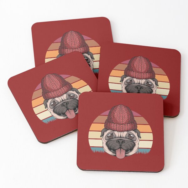Item preview, Pug dog with retro background designed and sold by kalud-zoldyck.