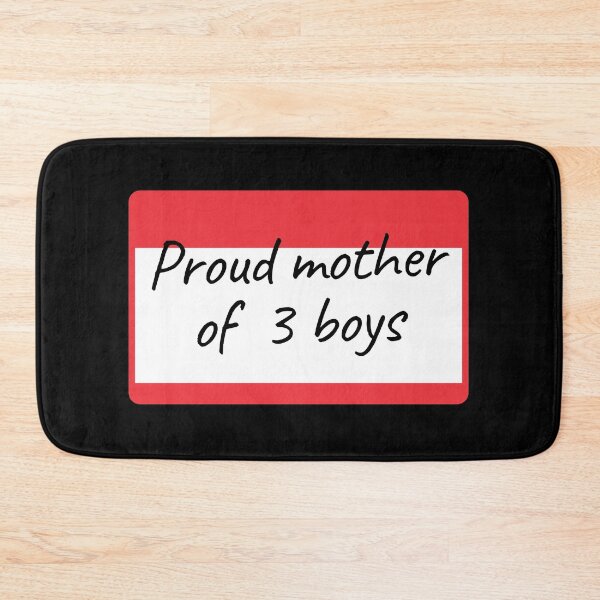 Item preview, Proud Mother of 3 Boys - label designed and sold by piastrelli.