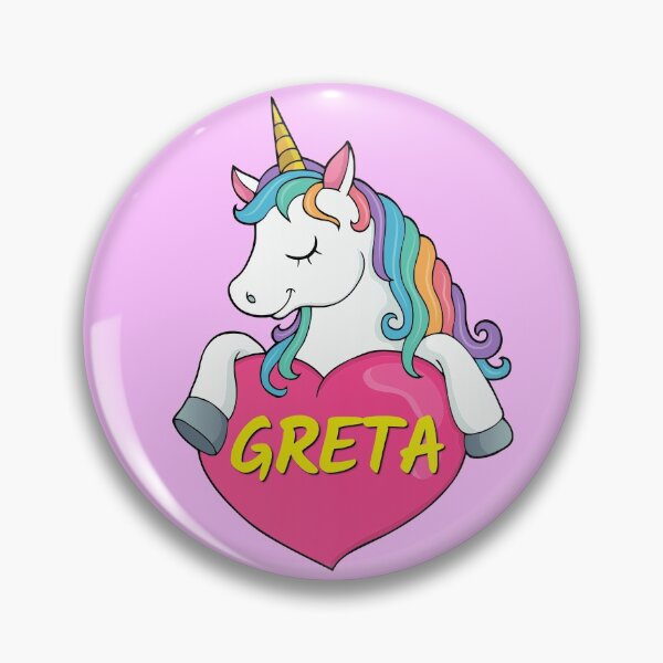 Item preview, Greta Personalized Cute Unicorn Heart designed and sold by Suphiss.