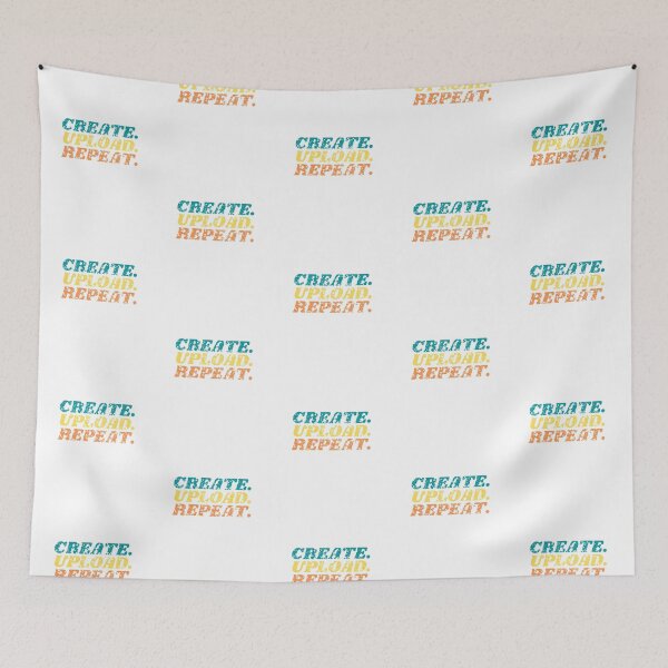 Item preview, Create. Upload. Repeat. distressed retro design designed and sold by Rabbitti.