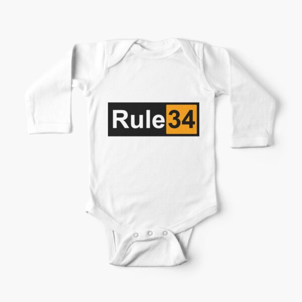 Rule 34 Long Sleeve Baby One-Piece | Redbubble