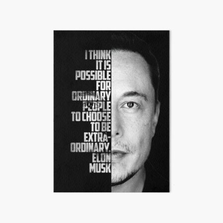 Artikel-Vorschau von Inspirierendes Zitat des Schwarzweiss-Elon Musk, designt und verkauft von The Wise Fortress.