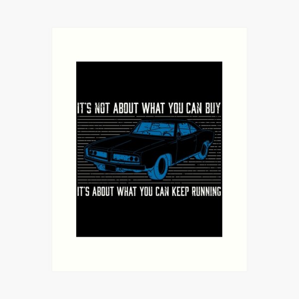 Item preview, Keep Running Vintage Car Detailer Restoration print designed and sold by jakehughes2015.