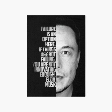 Artikel-Vorschau von Inspirierendes Zitat des Schwarzweiss-Elon Musk, designt und verkauft von The Wise Fortress.