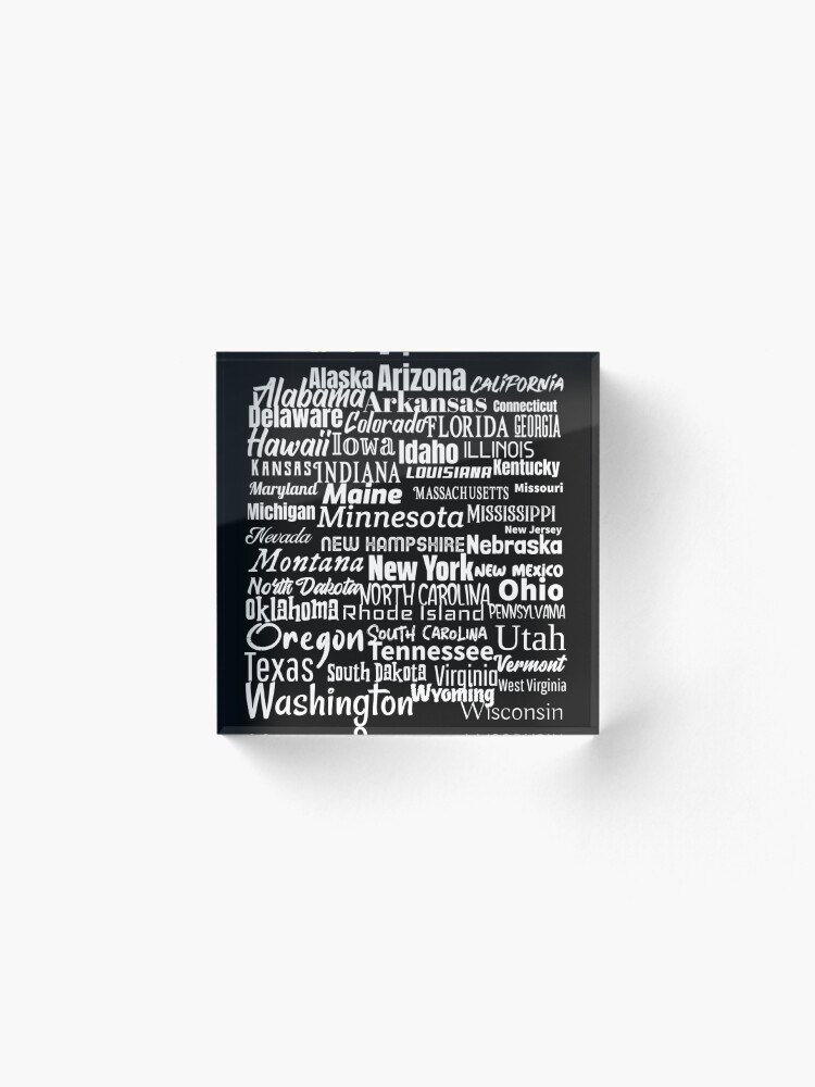 Alternate view of 50 American States Acrylic Block