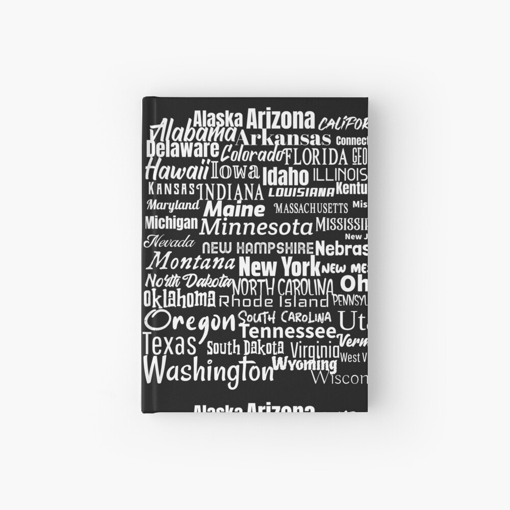 50 American States Hardcover Journal