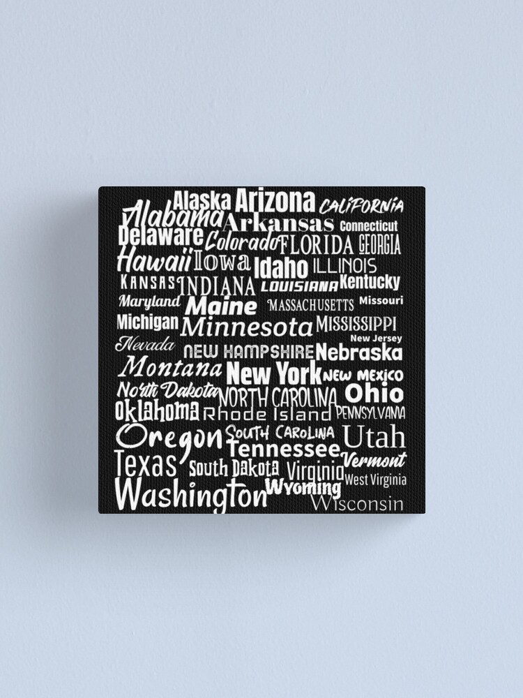 Alternate view of 50 American States Canvas Print