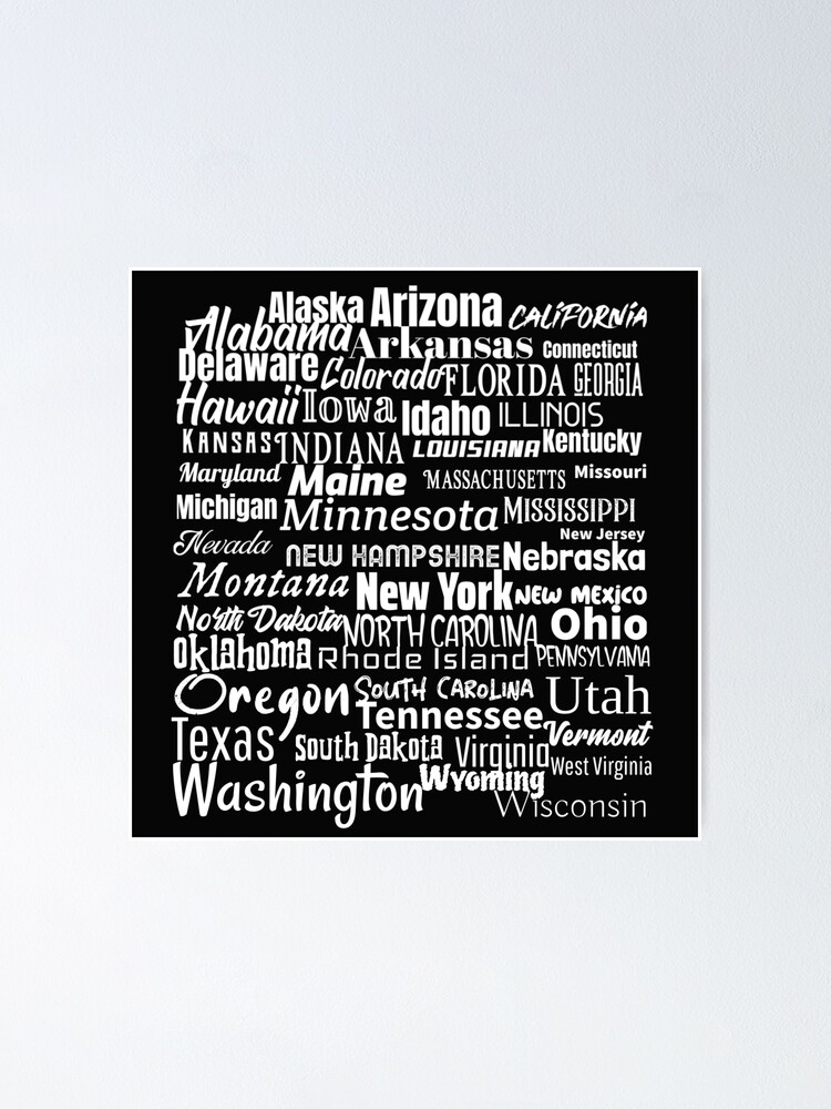 Alternate view of 50 American States Poster