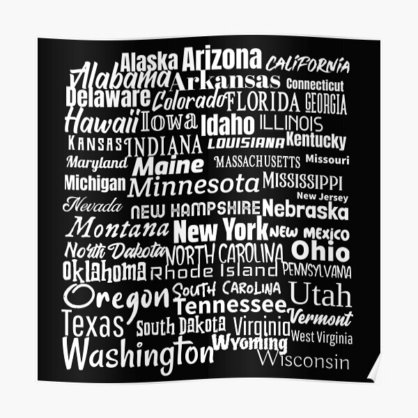 50 American States Poster