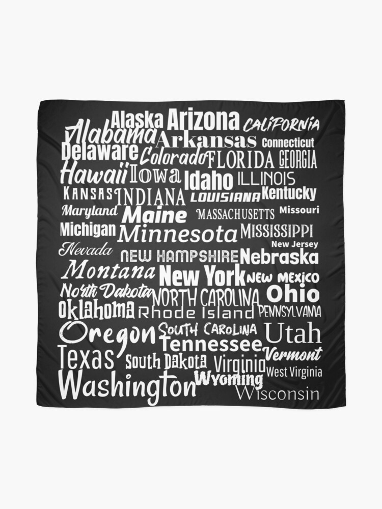 Alternate view of 50 American States Scarf