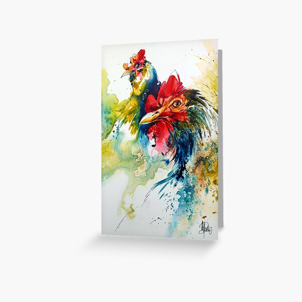 Poulettes bleues Greeting Card