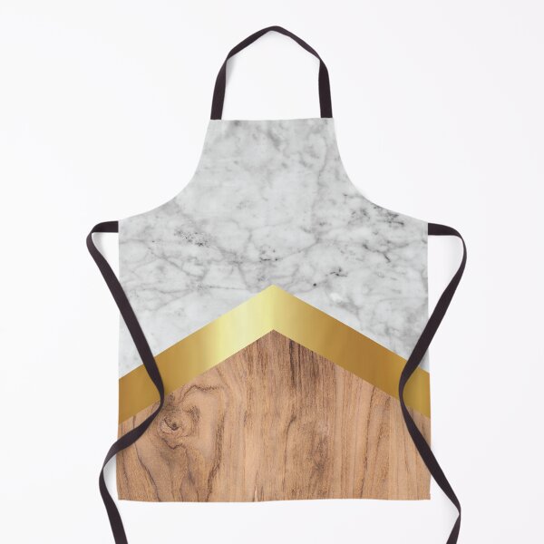 Item preview, Stone Arrow Pattern - White Marble, Gold & Wood #851 designed and sold by Natural Collective.