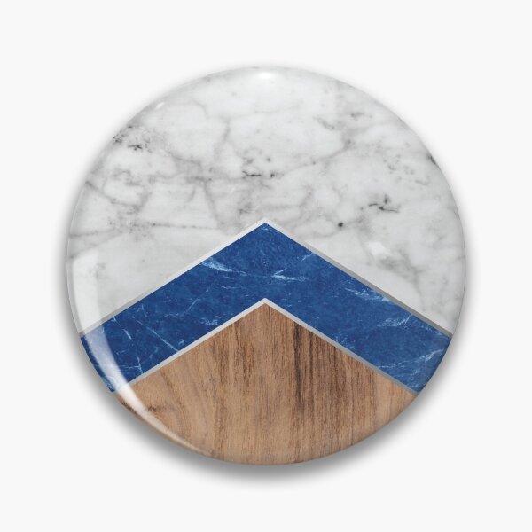 Item preview, Stone Arrow Pattern - White & Blue Marble & Wood #436 designed and sold by Natural Collective.