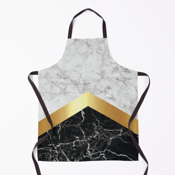 Item preview, Stone Arrow Pattern - White & Black Marble & Gold #147 designed and sold by Natural Collective.
