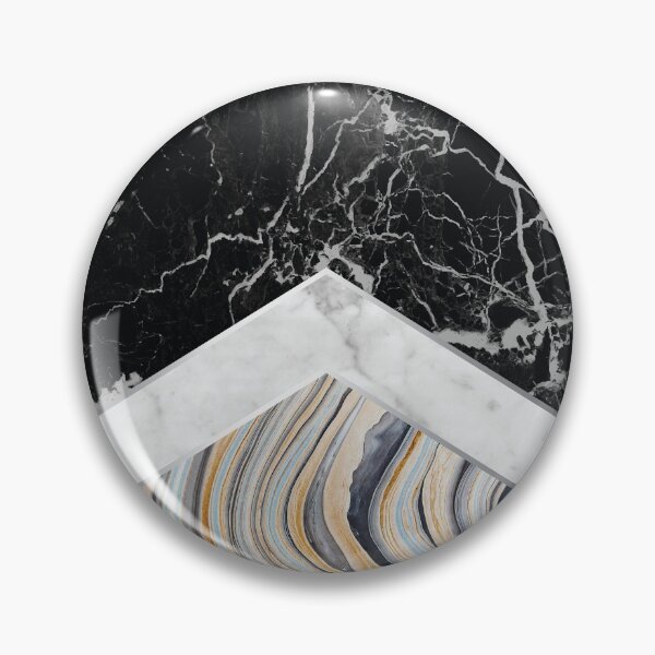 Item preview, Stone Arrow Pattern - Black, White & Blue Marble #182 designed and sold by Natural Collective.