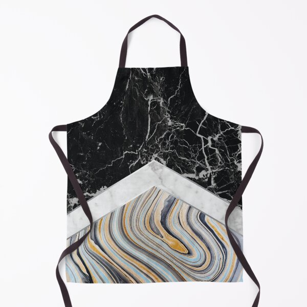 Item preview, Stone Arrow Pattern - Black, White & Blue Marble #182 designed and sold by Natural Collective.