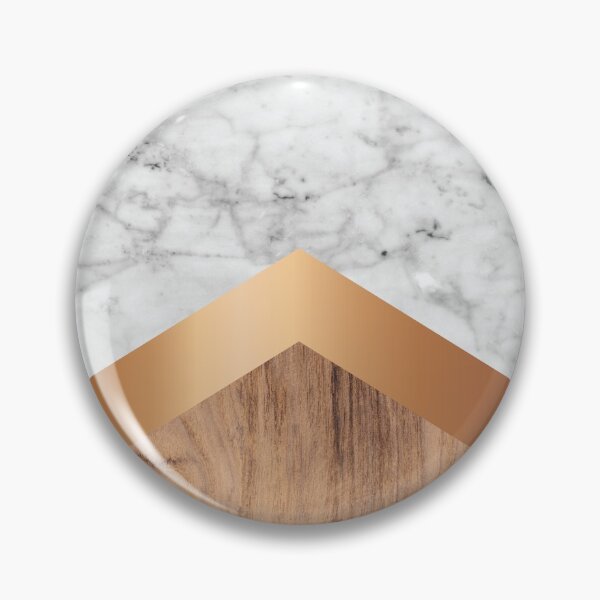 Item preview, Stone Arrow Pattern - White Marble, Rose Gold & Wood #924 designed and sold by Natural Collective.